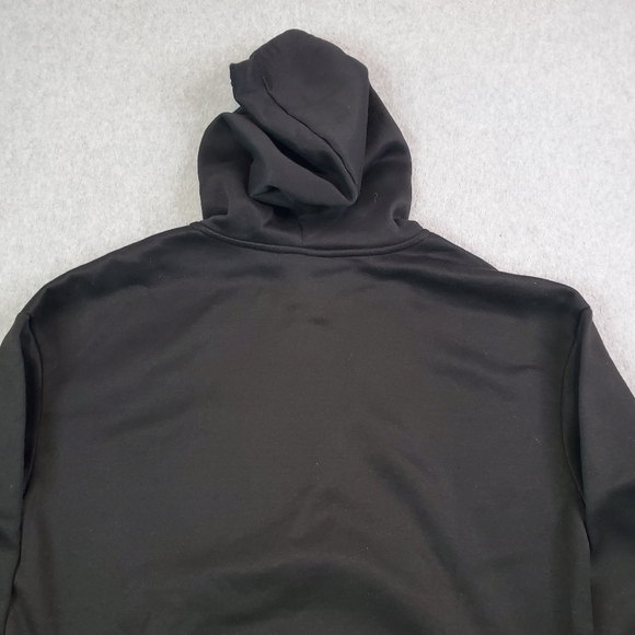 Stussy Hoodie Sweatshirt Men's Size Med Black Long Sleeve Pullover Center Logo - Picture 9 of 11